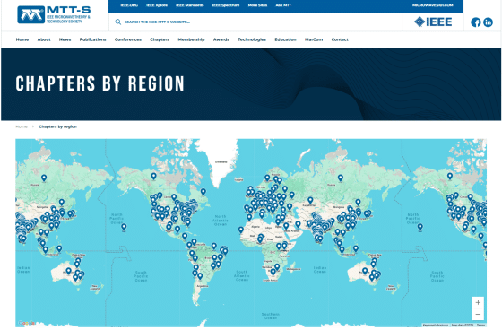 MTT-S Chapters Map goes live again after renovation!